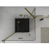 MEXEN/S - Lima sprchový kout zalamovací dveře 90 x 90, transparent, zlatý + Flat černá vanička se sifonem 856-090-090-50-00-4070G