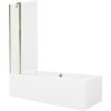 MEXEN/S - Cube obdélníková vana 180 x 80 cm s panelem + vanová zástěna 80, transparent, złot 550518080X9408115000