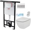 Předstěnový instalační systém s chromovým tlačítkem M1721 + WC Ideal Standard Tesi se sedátkem SoftClose, AquaBlade AM102/1120 M1721 TE1