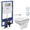 JIKA předstěnový instalační 8 cm systém bez tlačítka + WC CERSANIT CLEANON CARINA + SEDÁTKO H894652 X CA3