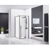 REA/S - Sprchový kout FARGO 90x90 - matný černý Se sprchovou vaničkou Savoy black KPL-K7318