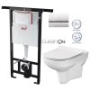 ALCA Jádromodul - předstěnový instalační systém s chromovým tlačítkem M1721 + WC CERSANIT CITY NEW CLEANON + WC SEDÁTKO SLIM AM102/1120 M1721 CI2