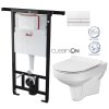 ALCA Jádromodul - předstěnový instalační systém s bílým tlačítkem M1710 + WC CERSANIT CITY NEW CLEANON + WC SEDÁTKO SLIM AM102/1120 M1710 CI2