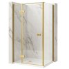 REA/S - Sprchový kout Atlas 100x80 Brush Gold vlevo KPL-K4374