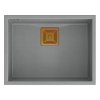Quadron - Granitový dřez DAVID 50 Grey Metallic Měď HQD5542U5-C1