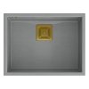 Quadron - Granitový dřez DAVID 50 Grey Metallic Měď HQD5542U5-C1