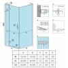 REA/S - Sprchová kabina Hugo Black 90x80 KPL-45222