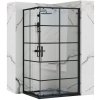 REA/S - Sprchový kout CONCEPT 80x100 - černý Se sprchovou vaničkou Savoy black KPL-K1006