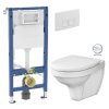 GEBERIT DuofixBasic s bílým tlačítkem DELTA50 + WC CERSANIT DELFI + SOFT SEDÁTKO 458.103.00.2 50BI DE2