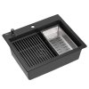 Quadron - Granitový dřez KURT 110 WORKSTATION Black ZLE-09600