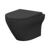 CERSANIT - Sada B574: závěsné WC HF LARGA ovál CLEAN ON TS SLIM WRAP DUR SC EO antracit BOX S701-610
