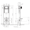 CERSANIT - Set C58 SYSTEM 40 MECH MZ119 WRAP DUR SC, tlačítko chrom lesk M S701-831