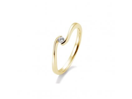 Zlatý prsten s briliantem 585/2,60g 0,15ct 4185941 54