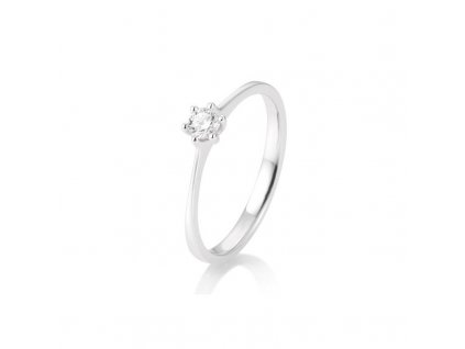 Zlatý prsten s diamantem 0,15ct