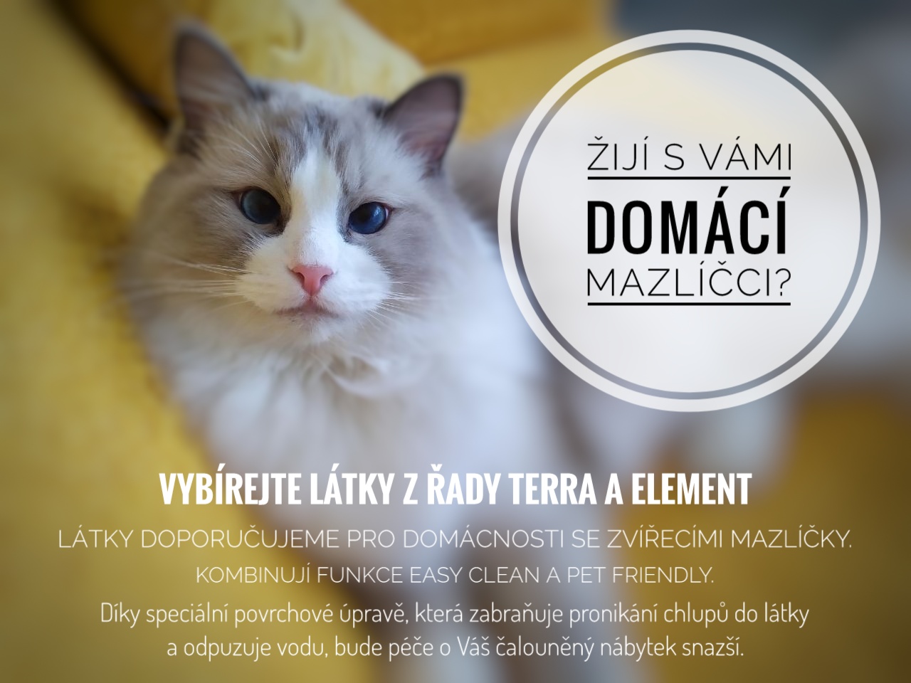 Látky pro domácí mazlíčky