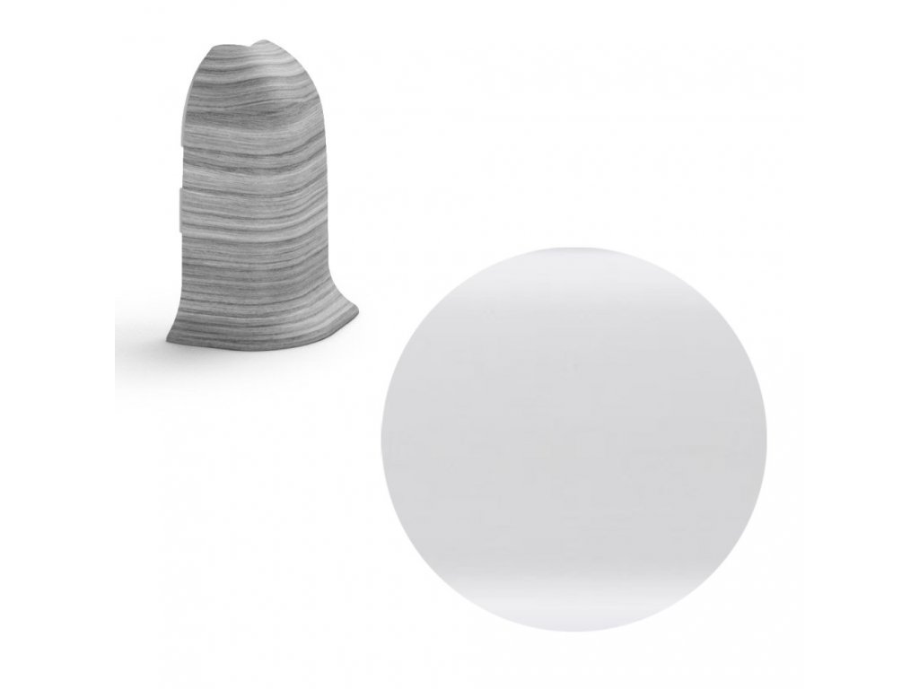 AP28 vnější růžek k liště NGF56, PVC flexibilní, 56 mm, 1 ks