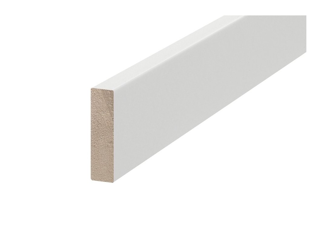 AP35/1 soklová lišta TYP 124, MDF + fólie bílá, 40 mm, 12 mm, 2,7 m