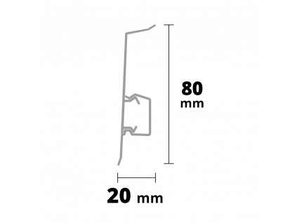 AP31/1 soklová lišta NG80, 80 mm