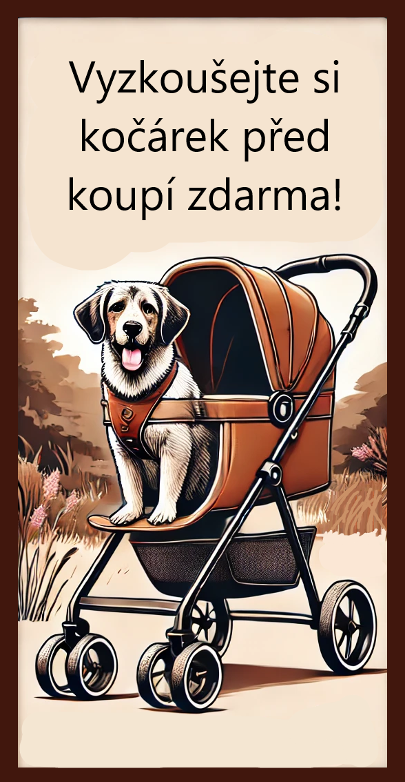 Kočárek pro psy je možné si před koupí vyzkoušet