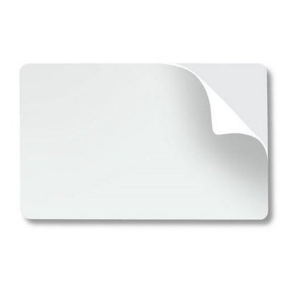 Karty Zebra PVC 10mil adhesive, biele, 100ks/bal  104523-010