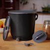 Closed Bokashi Organko Essential with bokashi bran and food (2) image web