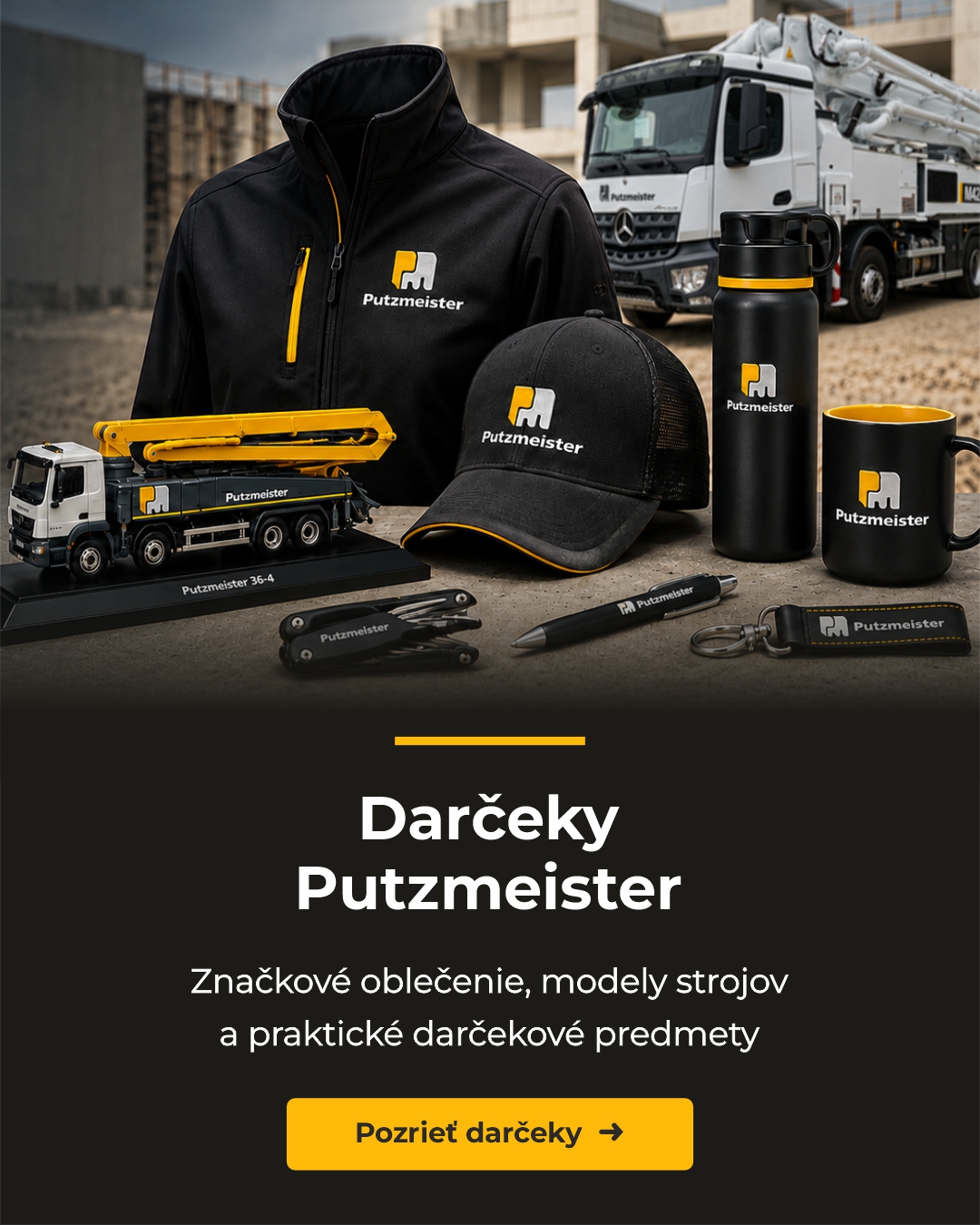 Darčeky Putzmeister – značkové oblečenie a doplnky