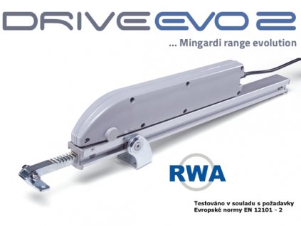 Mingardi Drive Evo 2 (Varianta produktu Mingardi Drive Evo 2 Elektrický otvírač oken a světlíků  Drive Evo 2 Zdvih||Napětí (pouze pohon bez táhla)||24V=)