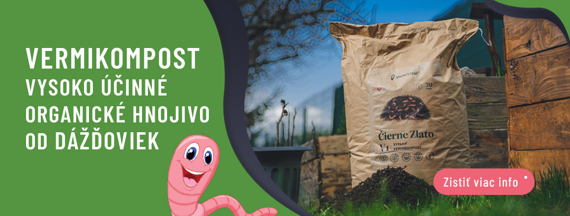 Vermikompost - vysoko účinné 100% prírodné hnojivo od dážďoviek