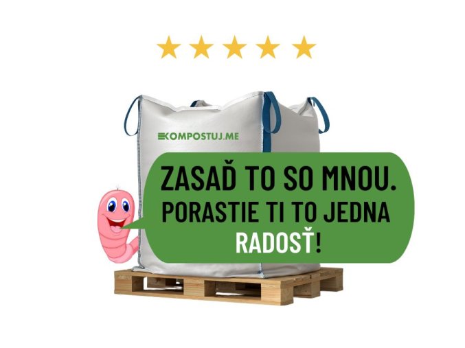 Univerzálny záhradnícky substrát 900l bigbag z kompostu zasaď to so mnou