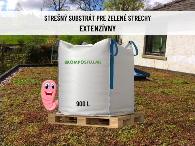 Strešný substrát pre zelené strechy extenzívny