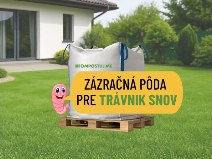 Trávnikový substrát s kompostom pre trávnik snov na výsev