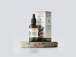 CBD konopné kvapky 10% s tetra extraktom kurkumy a čierneho korenia