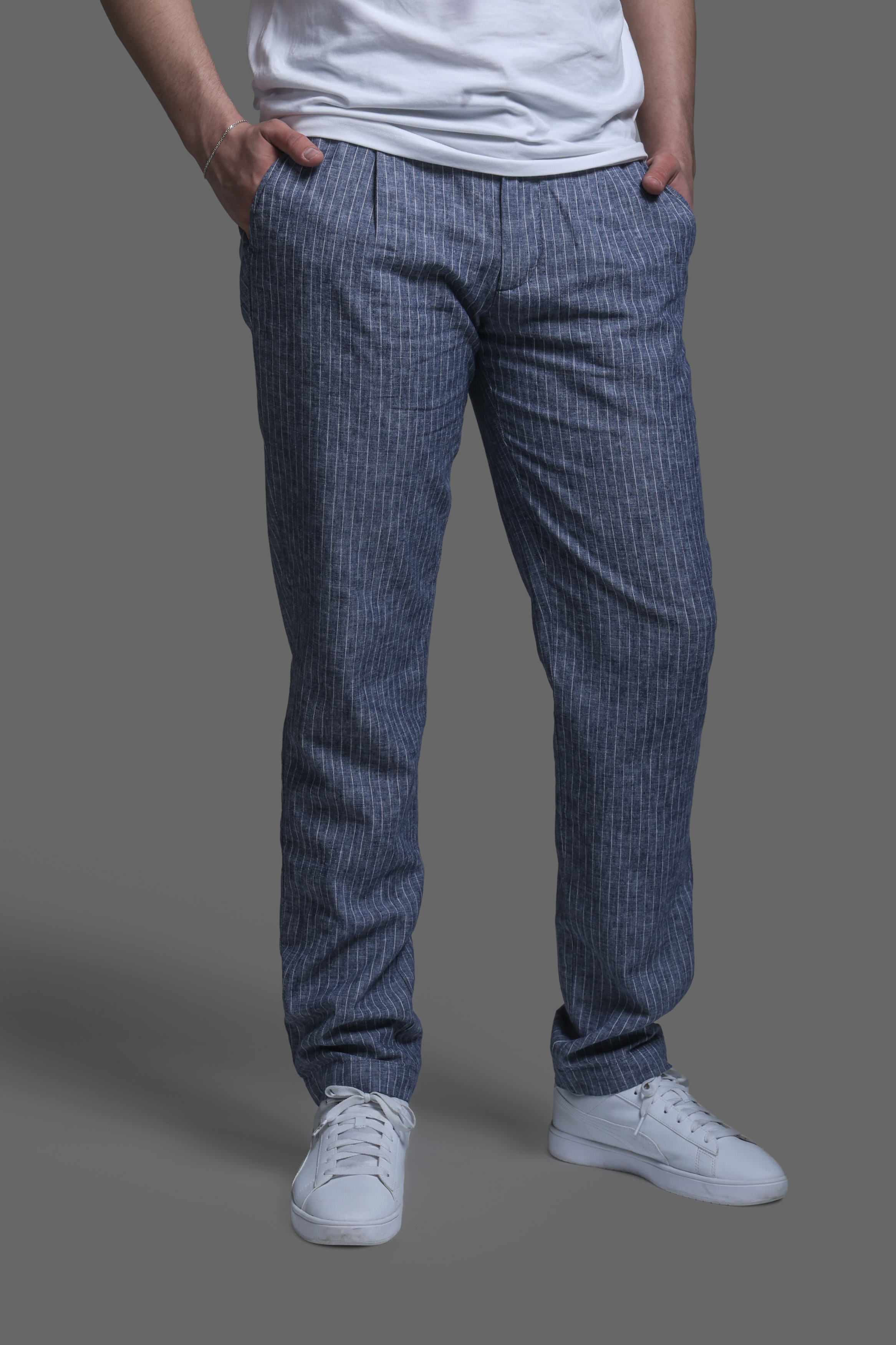 Pánské lněné kalhoty