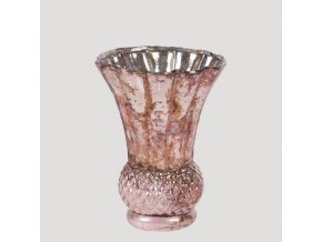 Váza se starorůžovou patinou 13 cm