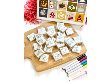 Adventní kalendář - jedlá omalovánka