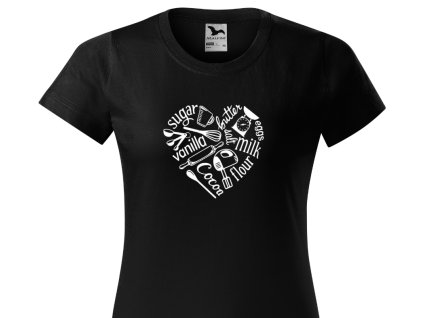 Tričko černé - LOVE BAKING