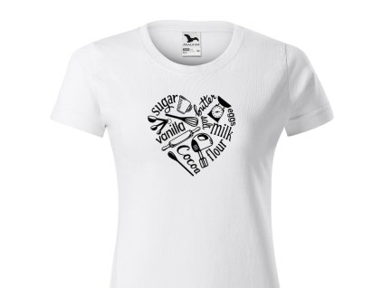 Tričko bílé - LOVE BAKING