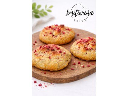 Raspberry Marzipan Crumble Cookie