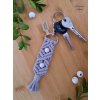 Macrame klicenka Pearl tmavsi bezova
