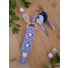 Macrame klicenka Pearl tmavsi bezova dvoubarevna