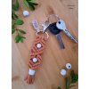 Macrame klicenka Terracotta rezata dvoubarevna