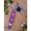 Macrame klicenka Blossom staroruzova dvoubarevna