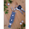 Macrame klicenka Steel tmave seda dvoubarevna