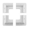 Držák, plastový, rohový, pro solární panely, bílý, sada 4ks