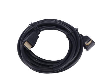 KABEL HDMI-HDMI, ÚHLOVÝ KONEKTOR 3m