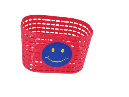 KOŠÍK NA ŘÍDÍTKA DĚTSKÝ SMAJLIK (Barva Červená)