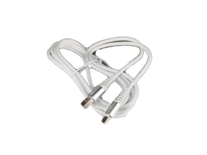 KABEL USB 2.0 AM-CM 2m BÍLOSTŘÍBRNÝ