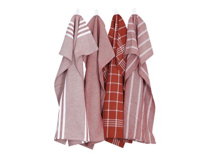 kuchyňské utěrky orientálně červená bílá