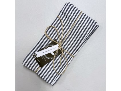 Látkové ubrousky proužkované, námořní modrá, 2ks