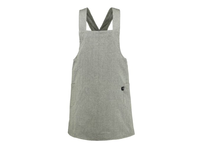 Zástěra cross back olivově zelená